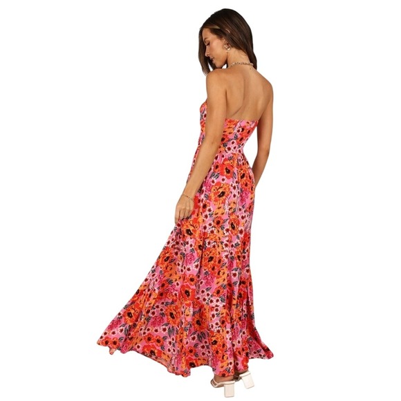 NEW PETAL & PUP Sarai Floral Cutout Maxi Dress Multicolor Tropical Size 8 - Picture 4 of 12
